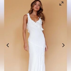 Selfie Leslie One Shoulder White Dress